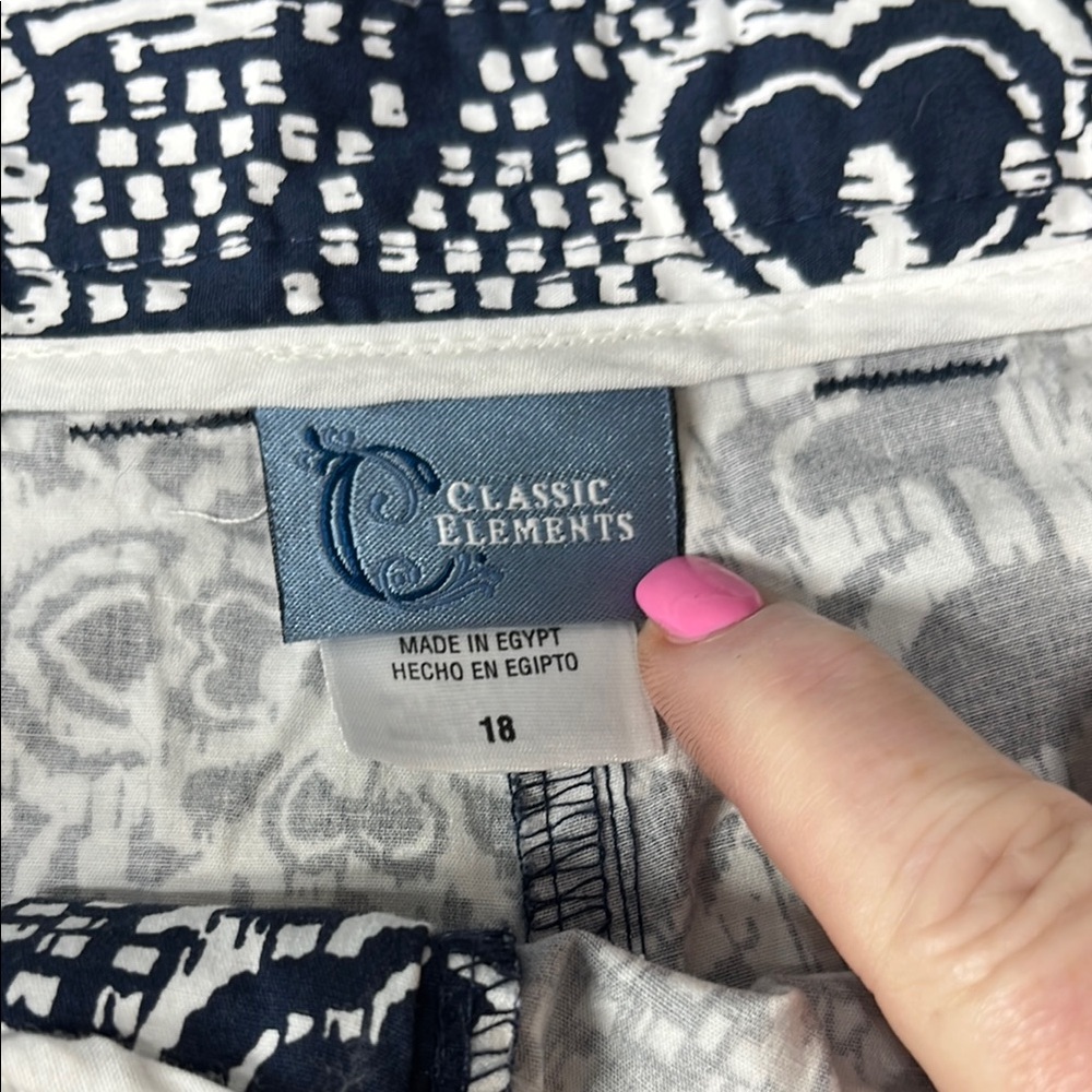 Classic Elements Navy And White Patterned Women S… - image 4